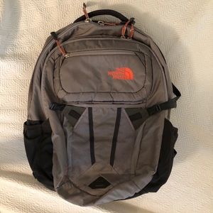 NORTH FACE gray recon backpack with laptop sleeve